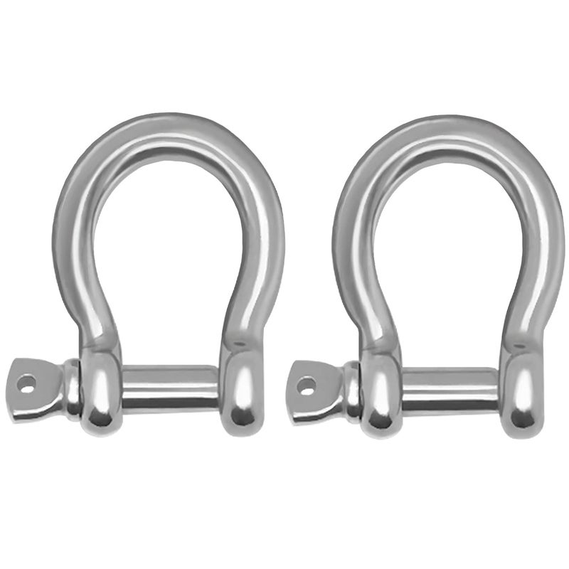 MYYZMY 2 Pcs 1/2 Inch Screw Pin Anchor Shackle, 304 Stainless Steel Shackles for Chains Wirerope, 12 mm - Image 1